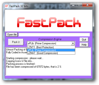 FastPack 32 screenshot