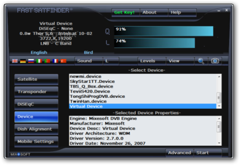 FastSatfinder screenshot