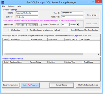 FastSQLBackup - SQL Server Backup Manager screenshot