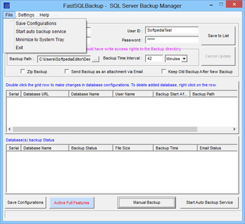 FastSQLBackup - SQL Server Backup Manager screenshot 2