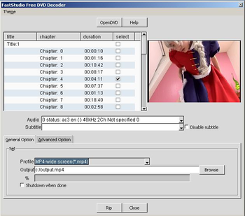 FastStudio Free DVD Decoder screenshot 2