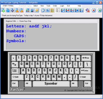 FasType Typing Tutorial screenshot