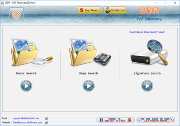 FAT Data Recovery Application screenshot