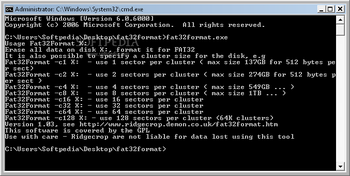 FAT32format screenshot