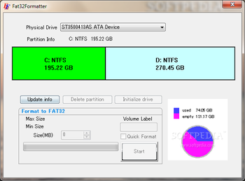 Fat32Formatter screenshot