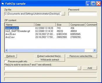 FathZIP screenshot