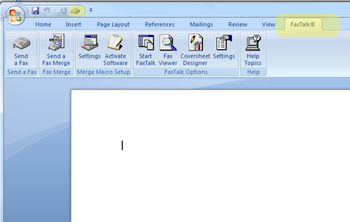 FaxTalk Fax Merge for Microsoft Word 2010 and 2007 screenshot 2