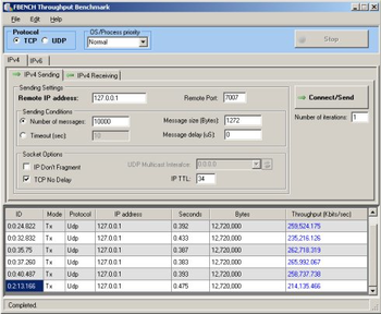 FBENCH Tthroughput Benchmark screenshot 2