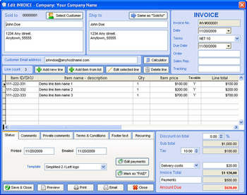 Fbilling System billing software screenshot
