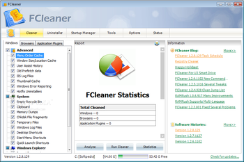 FCleaner screenshot