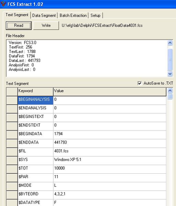 FCSExtract screenshot 3