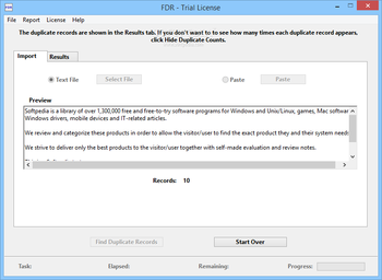 FDR - Find Duplicate Records screenshot