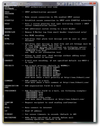 febooti Command Line Email screenshot 2