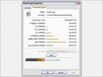 Febooti fileTweak Download Speed  screenshot