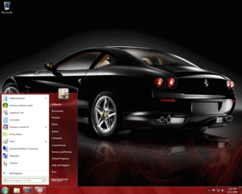 Ferrari Windows 7 Desktop Theme screenshot 2