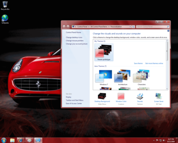 Ferrari Windows 7 Desktop Theme screenshot 5