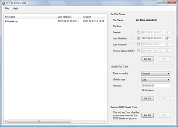 FF File Time screenshot