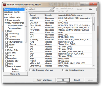 FFDShow MPEG-4 Video Decoder screenshot 6