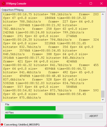 FFMpeg Console screenshot