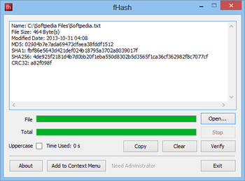 fHash screenshot