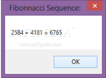 Fibonnacci Sequence screenshot