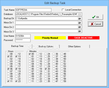 FIBS Firebird-Interbase Backup Scheduler screenshot 2