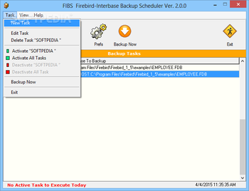 FIBS Firebird-Interbase Backup Scheduler screenshot 5
