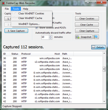 FiddlerCap Web Recorder screenshot 2