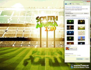 FIFA World Cup 2010 Windows 7 Theme screenshot