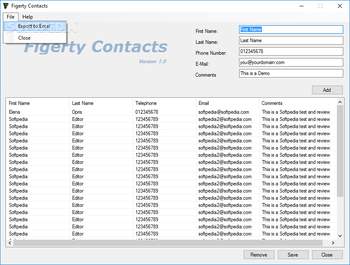 Figerty Contacts screenshot 2