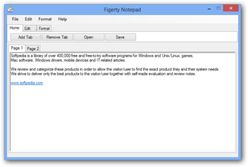 Figerty Notepad screenshot