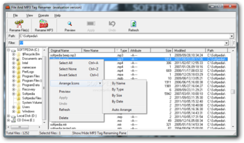 File And MP3 Tag Renamer screenshot