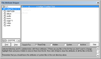 File Attribute Stripper screenshot