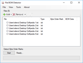 File BOM Detector screenshot