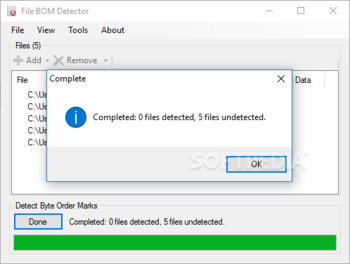 File BOM Detector screenshot 2