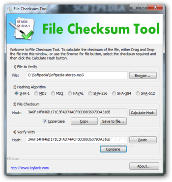 File Checksum Tool screenshot