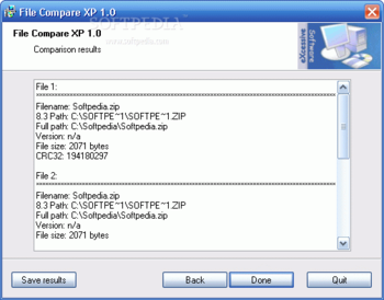 File Compare XP screenshot 2