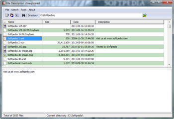 File Description screenshot