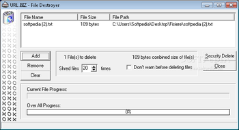 File Destroyer screenshot