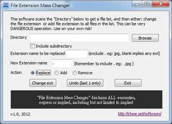 File Extension Mass Changer screenshot