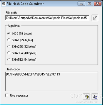 File Hash Code Calculator screenshot
