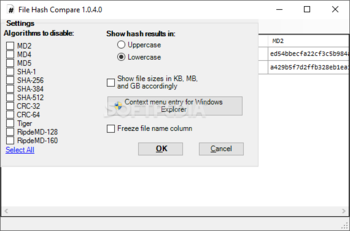 File Hash Compare screenshot 2