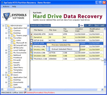 File Restoration Program screenshot