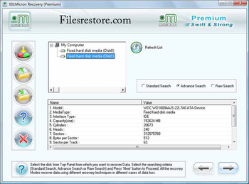 File Restore screenshot