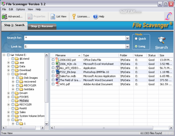 File Scavenger Data Recovery screenshot