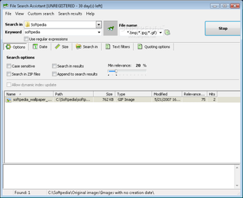 File Search Assistant Freeware screenshot