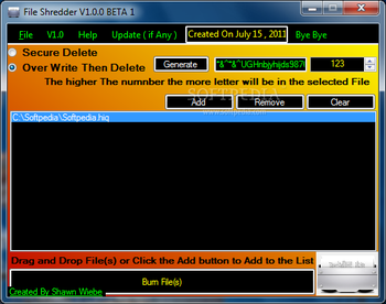 File Shredder screenshot