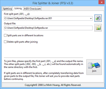 File Splitter and Joiner screenshot 2