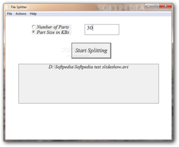 File Splitter screenshot