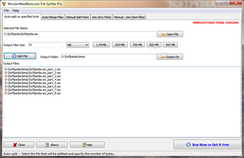 File Splitter PRO screenshot